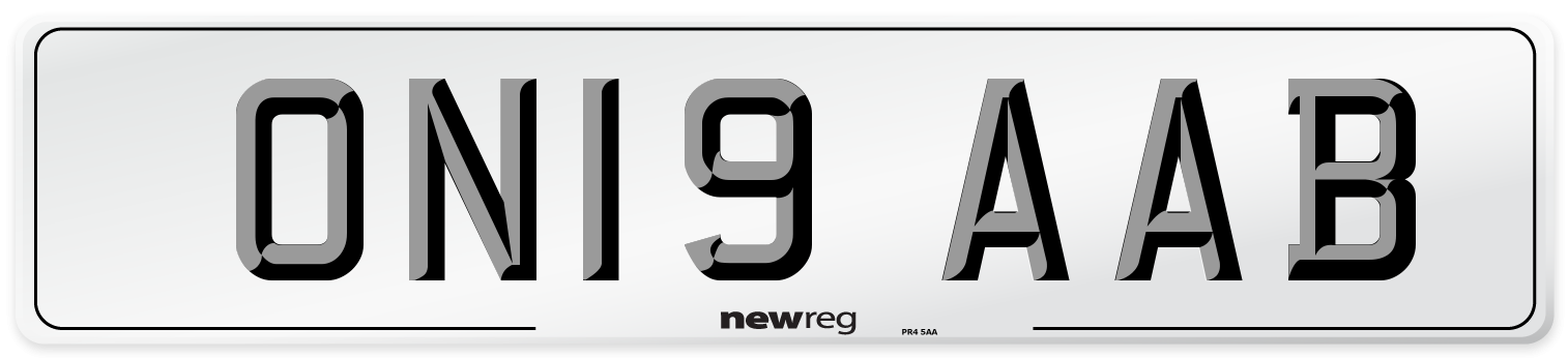ON19 AAB Number Plate from New Reg